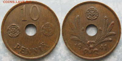 18.Монеты Финляндии - 18.41. -Финляндия 10 пенни 1941    187-ас47-9692
