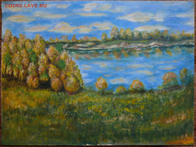Картина "Осень. Река" холст масло - осень река 1.JPG