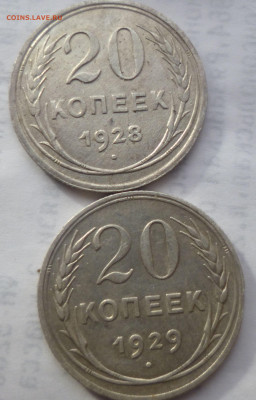 20 копеек 1928-29г на оценку - к1
