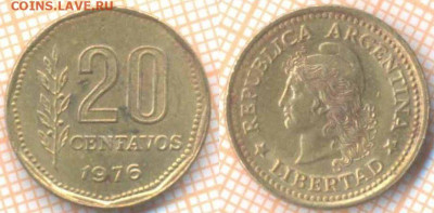 Аргентина 20 сентаво 1976 г., до 10.02.2020 г. 22.00 по Мос - Аргентина 20 сентаво 1976  8974