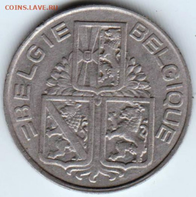 Бельгия 1 франк 1939 г. до 24.00 11.02.20 г. - 023