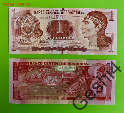 1 лемпира Гондурас UNC пресс - 164601796
