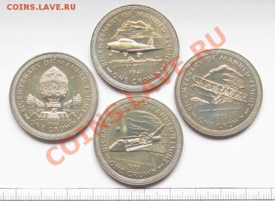 О-в МЭН Комплект Крон 1983 г. Самолеты___20.08.11 в 22.00 - Isle of Man 4 Crown set 1983.JPG