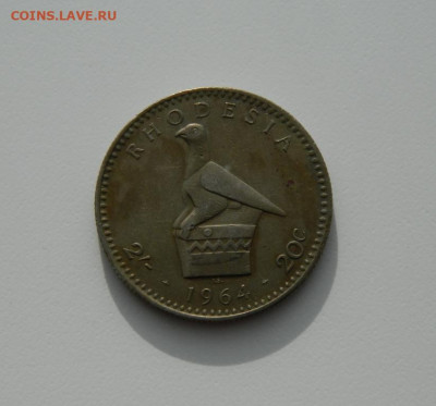 Британская Родезия 2 шиллинга (20 центов) 1964 г.до 11.02.20 - DSCN9987.JPG