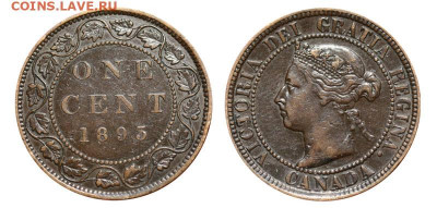 Канада. Монеты периода правления королевы Виктории 1858-1901 - image-1-cent-1893-g