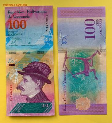 Венесуэла 100 боливара 2018 г. UNC пресс - 20B61C6C-5A4C-445D-880F-D5E344C7D9FB