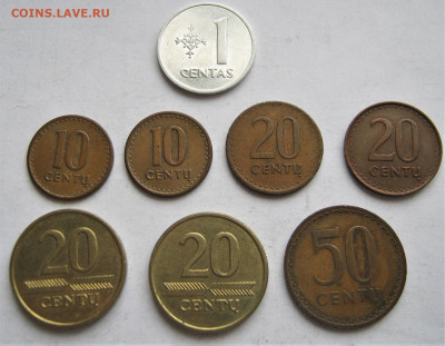 ЭСТОНИЯ, ЛАТВИЯ, ЛИТВА 58 монет 1991-2007. Предпродажные. - 033.JPG