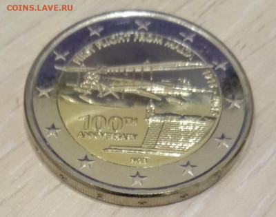 2 Евро Мальта 2015 Полет до 11.02.20 22.00 - Мальта 2015 реверс 100 лет первому полету
