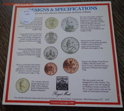 АНГЛИЯ - оф. годовой набор 1985 г. буклет до 14.02, 22.00 - Англия набор 1985 красный буклет_6