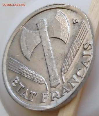 Франция 50 сантим 1942 двойн вырубк до 13.02.2020г 22-00 мск - Франция 50 1942 гурт 3
