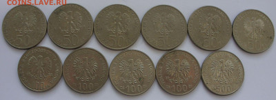 50-100-500 злотых Польские короли 11 штук. - Польские короли 11 штук - 1-1