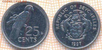 Сейшелы 25 центов 1997 г., до 14.02.2020 г. 22.00 по Москве - Сейшелы 25 центов 1997 18