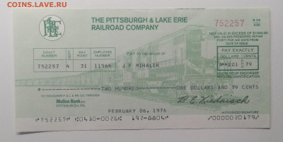 Чек банка на 201 долларов США 1976 г.до 14.02. в 22.00 м - IMG_20200208_093614