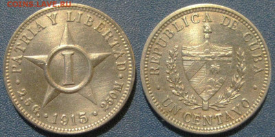 Куба 1 сентаво 1915 год До 10-02 в 22-00 МСК - 1 сент