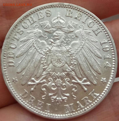 ГЕРМАНИЯ 3 марки 1914, Людвиг 3 - jQIFQOZdXiQ