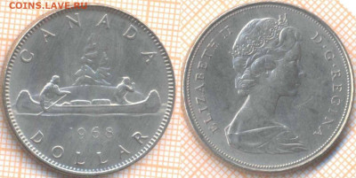 Канада 1 доллар 1968 г., до 15.02.2020 г. 22.00 по Москве - Канада 1 доллар 1968 47