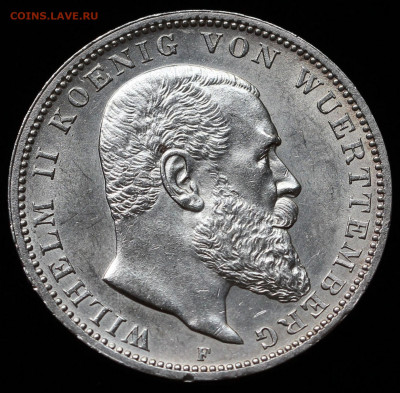 ГЕРМАНИЯ, 3 марки Вюртемберг 1910 до 13.02.2020 22:00 - 101620954