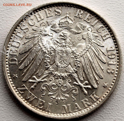 ГЕРМАНИЯ 2 марки 1913 Пруссия, до 13.02.2020 22:00 - 150584061 (1)
