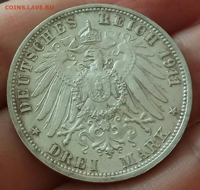 ГЕРМАНИЯ, 3 марки Вюртемберг 1911 до 13.02.2020 22:00 - VzKXLgKKoHk