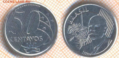 Бразилия 50 сентаво 2007 г., до 15.02.2020 г. 22.00 по Москв - Бразилия 50 сентаво 2007 39
