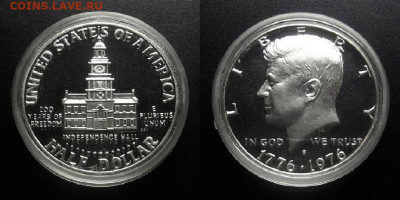 2 доллара (1976 S) proof до 11.02 (22.00) - США – 0,5 доллара (1976 S) «200-летие Независимости» (Ag) proof