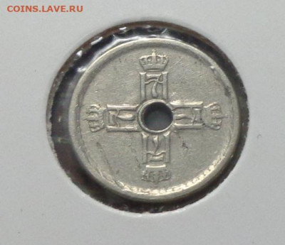 НОРВЕГИЯ - 25 эре 1946 с отверстием до 16.02, 22.00 - Норвегия 25 эре 1946_2.JPG