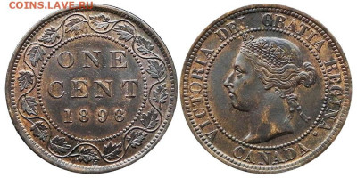 Канада. Монеты периода правления королевы Виктории 1858-1901 - 1-cent-1898-g