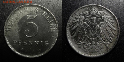 Германия – 5 пфеннигов (1919 А) до 12.02 (22.00) - Германия – 5 пфеннигов (1919 А) железо №1
