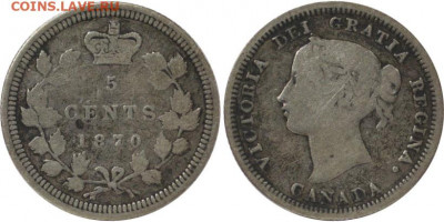 Канада. Монеты периода правления королевы Виктории 1858-1901 - 5-cents-1870