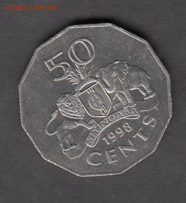 Свазиленд 1998 50 центов без оборота до 14 02 - 309а