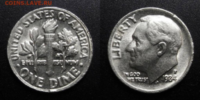 США – 1 дайм (1984 Р) - США – 1 дайм (1984 Р) «Франклин Рузвельт»