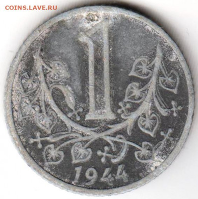Богемия и Моравия 1 крона 1944 г. до 24.00 17.02.20 г. - 031