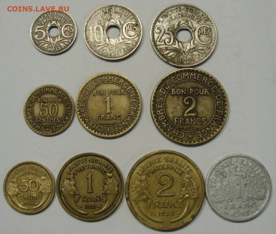 Франция 10 монет 1921-1942. - Франция 10 монет 1921-1942 - 1