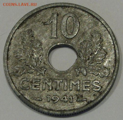 10 сантимов Франция 1941. - 10 сантимов Франция 1941 - 1