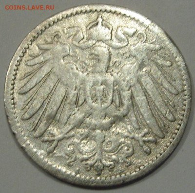 1 марка 1905 A Германия. Империя. Серебро. - 1 марка 1905 A - 2