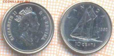 Канада 10 центов 1990 г., до 18.02.2020 г. 22.00 по Москве - Канада 10 центов 1990 81