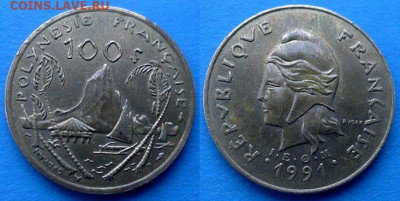 Французская Полинезия - 100 франков 1991 года до 18.02 - Французская Полинезия 100 франков, 1991