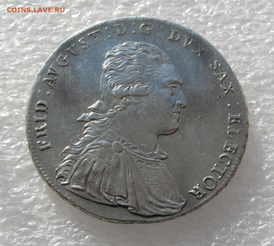 Курфюршество Саксония. Фридрих Август I. 1 ТАЛЕР 1791 года. - 1тлр1791 (2).JPG