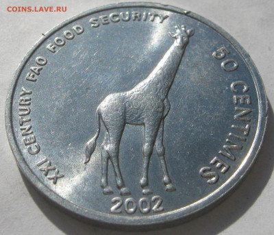 КОНГО 50 сантимов 2002. Жираф. ОТЛИЧНАЯ. 17.02.2020. - 028 — копия.JPG