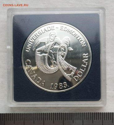 ФИКС Канада 1 доллар 1983 г. Универсиада в Эдмондте, серебро - 164525228_1