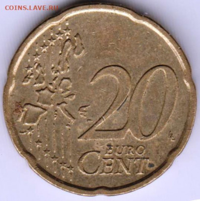 Германия 20 евроцентов 2002 г. D до 24.00 19.02.20 г. - 033 (4)
