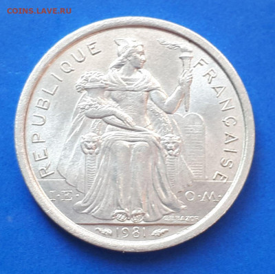 Новая Каледония 1 франк 1981 - 4