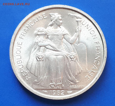 Новая Каледония 5 франков 1952 - 10