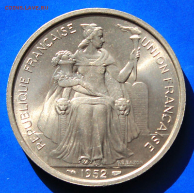 Новая Каледония 5 франков 1952 - 9