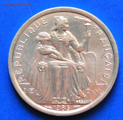Французская Полинезия 1 франк 1986 - 7