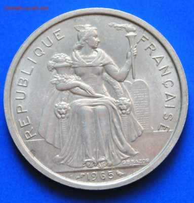 Французская Полинезия 5 франков 1965 - 7