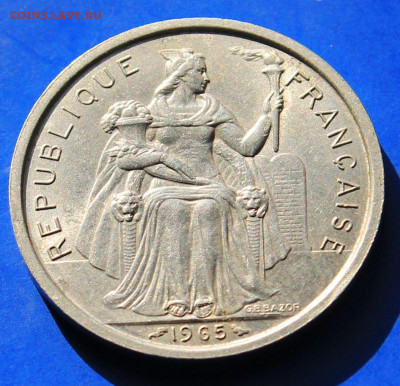 Французская Полинезия 5 франков 1965 - 6