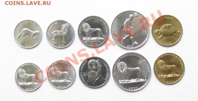 Комплекты Стран АФРИКИ UNC!!! - Congo 5 coins set.JPG