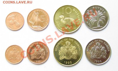Комплекты Стран АФРИКИ UNC!!! - Gambia 4 coins set.JPG