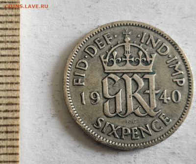 Великобритания Георг VI 6 пенсов 1940 (Ag) до 15.02.20 - 124752698